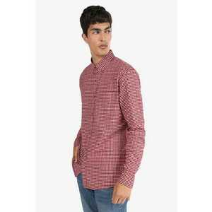 Camasa Cu Maneca Lunga De Barbati Bordo Regular Fit Cl1065591 imagine