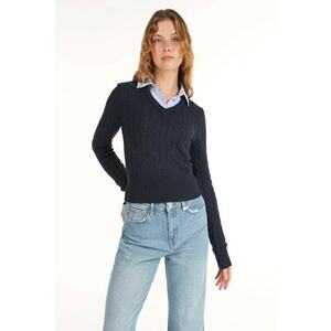 Pulover De Dama Albastru Marin Regular Fit Cl1065253 8683197801982 imagine