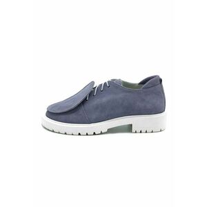 Pantofi casual de piele intoarsa cu toc masiv imagine