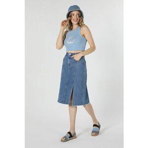 Fusta de denim cu slit lateral imagine