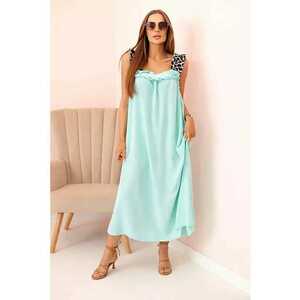 Rochie cu bretele cu imprimeu leopard - imagine