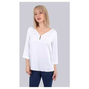 Bluza cu maneci trei sferturi si decolteu in V imagine