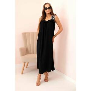 Rochie de dama cu bretele cu model animal print - imagine