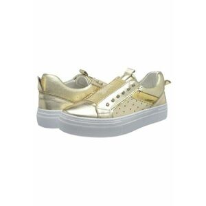 Sneakers cu aspect metalic si pietre Argento Lamianto - imagine