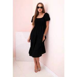Rochie din viscoza cu maneci bufante - imagine