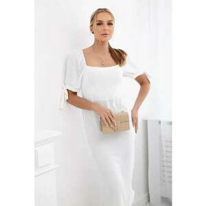 Rochie midi cu prindere la maneci - imagine