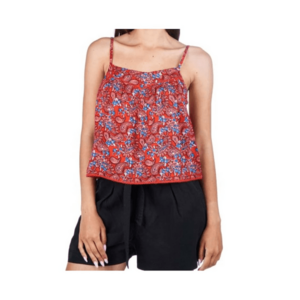 Bluza cu bretele subtiri si model paisley imagine