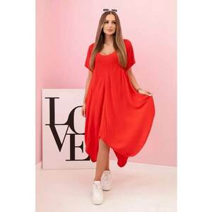 Rochie din viscoza cu croiala asimetrica - imagine