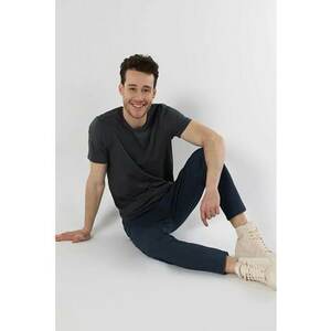 Tricou Cu Maneca Scurta De Barbati Antracit Regular Fit CL1058580 imagine