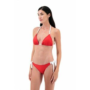 Sutien de baie cu cupe triunghiulare si model uni imagine
