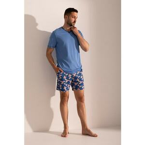 Pijama cu imprimeu - din amestec de bambus Diego imagine