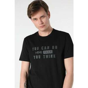 Tricou Cu Maneca Scurta De Barbati Negru. Regular Fit imagine