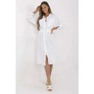 Rochie bumbac - alb - imagine