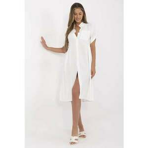 Rochie midi viscoza - ecru - imagine