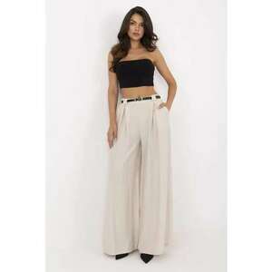 Pantaloni dama viscoza - bej - imagine