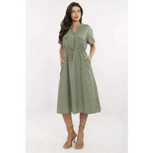 Rochie verde - bumbac - imagine