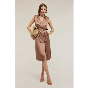 Rochie din satin cu doua randuri de nasturi imagine