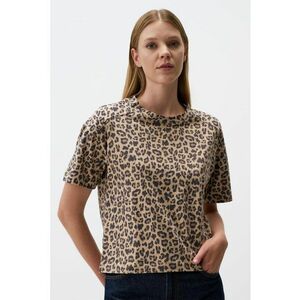Bluza cu maneci scurte si model cu animal print imagine