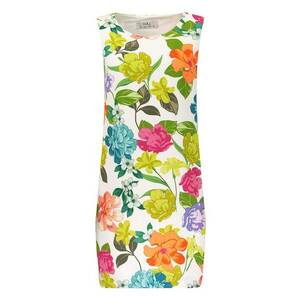 Rochie cu imprimeu floral si decolteu rotund imagine