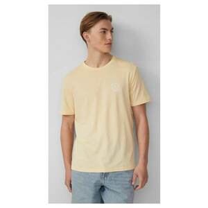 Q/S by s.Oliver Tricou barbati cu imprimeu - decolteu la baza gatului - Regular fit - Galben deschis - imagine