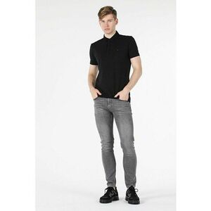 Tricou Polo Cu Maneca Scurta De Barbati Negru Slim Fit 8681597753795 imagine