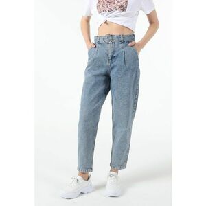 Blugi mom fit cu buzunare oblice imagine
