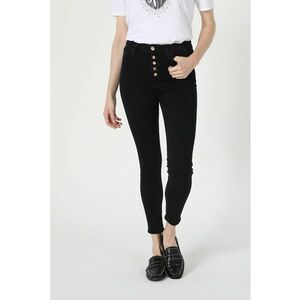 Blugi crop skinny cu nasturi imagine