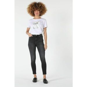 Blugi super slim fit crop imagine