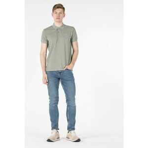 Tricou polo de bumbac cu model uni imagine