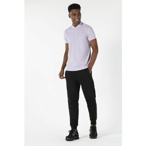 Tricou polo de bumbac cu model uni imagine