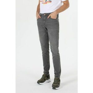 Blugi slim fit cu aspect decolorat imagine