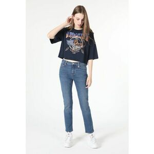 Blugi crop cu talie medie imagine