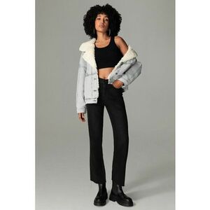 Jacheta de denim cu captuseala teddy imagine