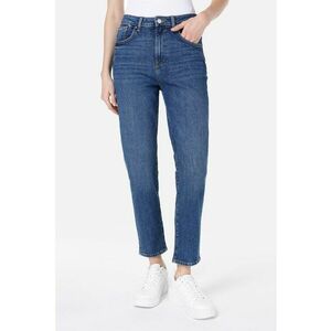 Blugi mom fit cu aspect decolorat imagine