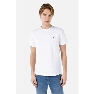 Tricou din bumbac cu decolteu la baza gatului imagine