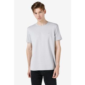 Tricou din bumbac cu decolteu la baza gatului imagine
