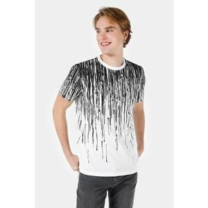 Tricou cu decolteu la baza gatului si model imagine