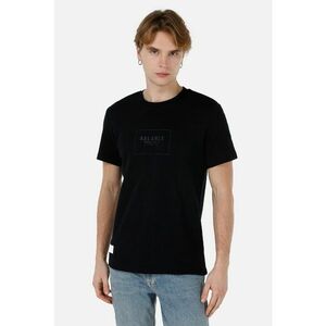 Tricou din bumbac cu decolteu la baza gatului imagine