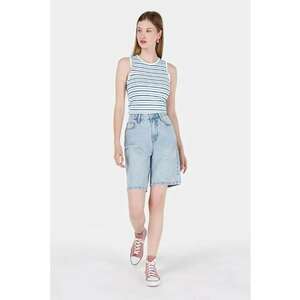 Short / Pantaloni Scurti De Dama Albastru Regular Fit CL1068615 imagine