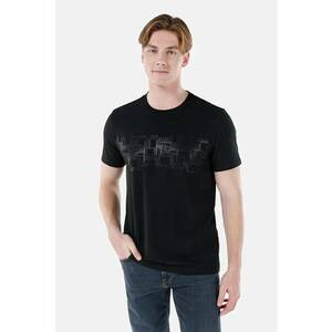 Tricou Cu Maneca Scurta De Barbati Negru Regular Fit Cl1069257 imagine