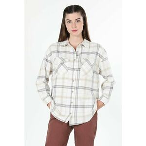 Camasa Cu Maneca Lunga De Dama Bej Regular Fit imagine
