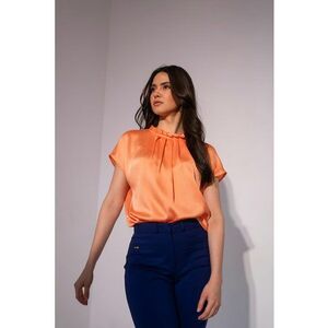 Bluza cu maneci scurte si pliuri Cloe imagine