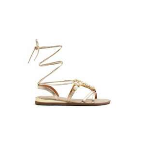 Sandale din piele cu aspect metalizat Janice imagine