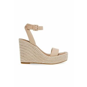 Sandale demi-wedge de piele ecologica imagine