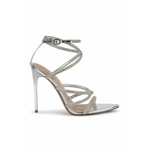 Sandale din piele ecologica cu toc stiletto imagine