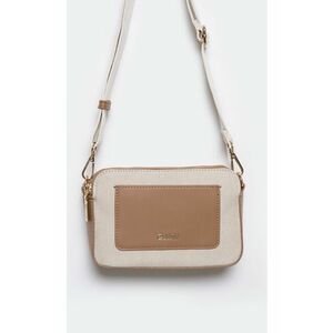 Geanta crossbody cu segmente din piele ecologica imagine