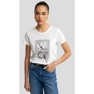 Tricou cu decolteu rotund si imprimeu floral Rrosada imagine