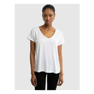 Tricou regular fit cu decolteu in V Valeria imagine