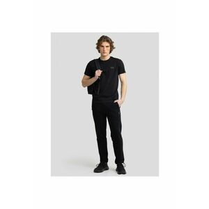 Pantaloni cu buzunare laterale si talie raglabila - Negru - imagine