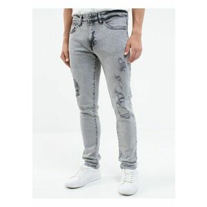 Blugi barbati - Terry Carrot 991 - gri - denim stretch - design cu 5 buzunare imagine